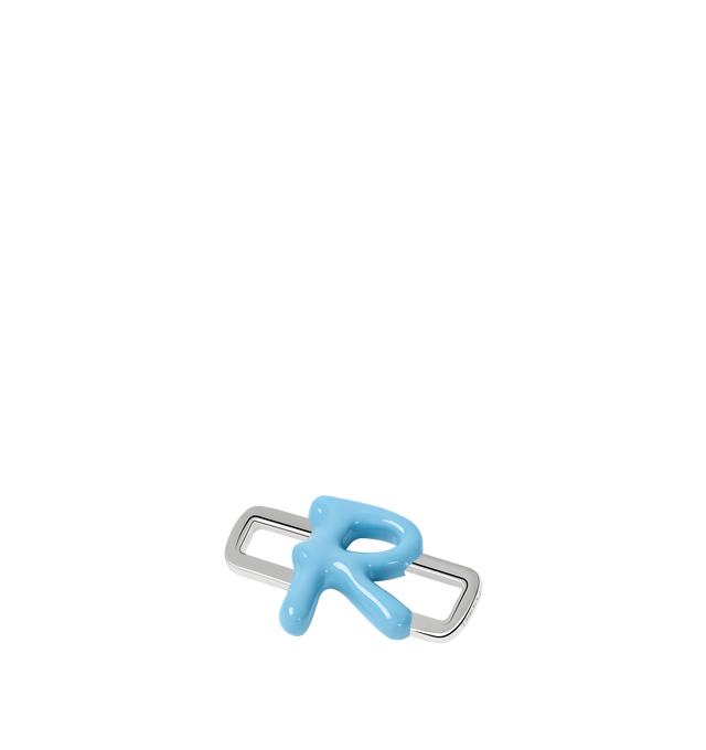 Image 6 of 8 - BLUE - Poubel by The Gstaad Guy "R" charm from the Alphabet Collection. All charms are made of .925 sterling silver, and are hand-painted using non-toxic lead-free enamel.Links sold separately. Cheap Luxury Handbag Shop offers a range of initial pieces from this collection in-store. For personal consultation and detailed information about jewelry, please contact our dedicated stylist team at personalshopping@hirshleifers.com