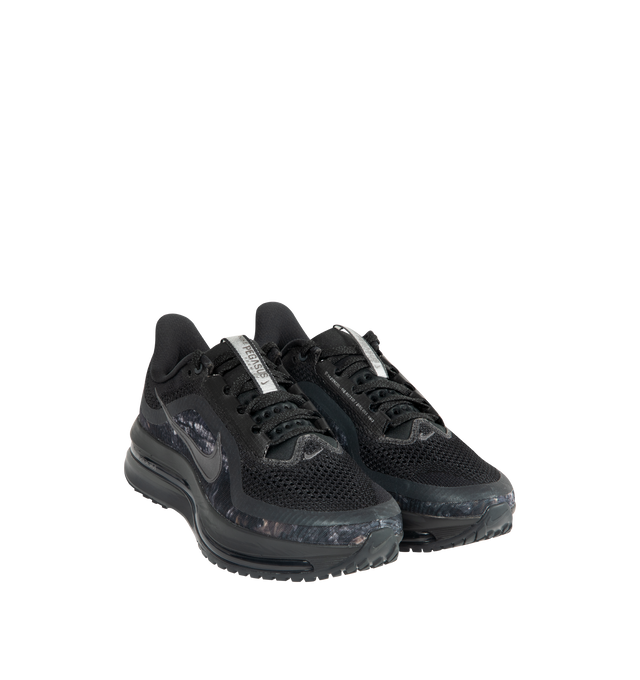 Image 2 of 5 - BLACK - NIKE Pegasus Premium Sneaker featuring breathable circular knit upper, ZoomX foam in the midsole and ReactX foam in the heel, sculpted full-length Air Zoom unit, waffle outsole with high-abrasion rubber and reflective design details throughout.