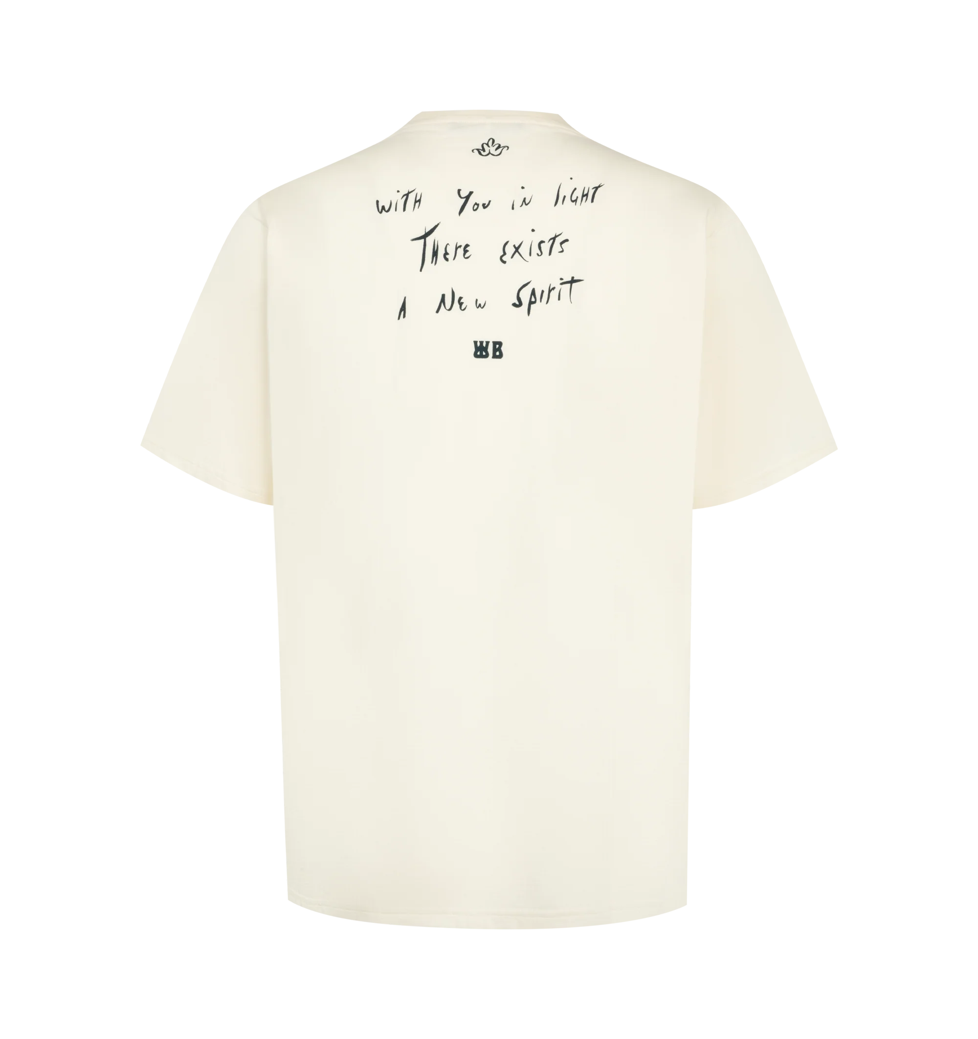Image 2 of 2 - NEUTRAL - Wales Bonner Men's Raga T-Shirt is crafted from soft cotton jersey and features signature graphics from the Autumn/Winter 2026 Morning Raga collection. Designed in a classic short-sleeve silhouette, the T-shirt is detailed with a Morning Raga graphic print and Wales Bonner logo artwork. Main Material: 100% Cotton.  