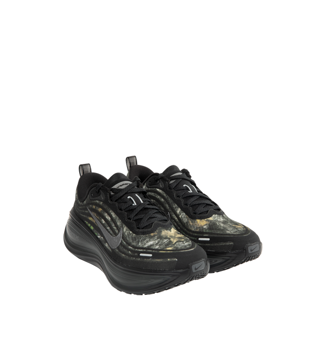 Image 2 of 5 - BLACK - NIKE Vomero Plus Sneaker featuring soft mesh upper, ultra-responsive ZoomX foam midsole, high-abrasion rubber outsole offers durable traction, webbed lace loops and reflective details.