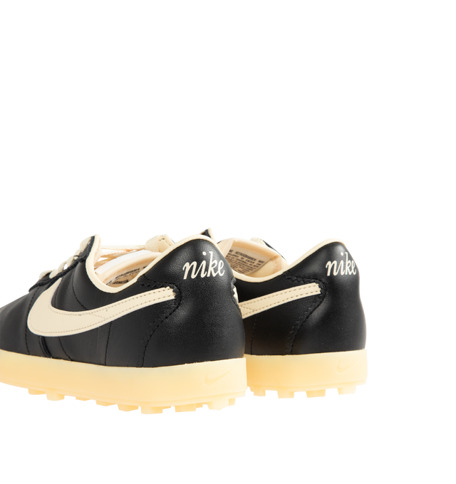 Image 3 of 5 - BLACK - NIKE Astrograbber Leather Sneaker featuring leather upper, rubber waffle outsole, low-cut silhouette, padded collar and foam midsole. 