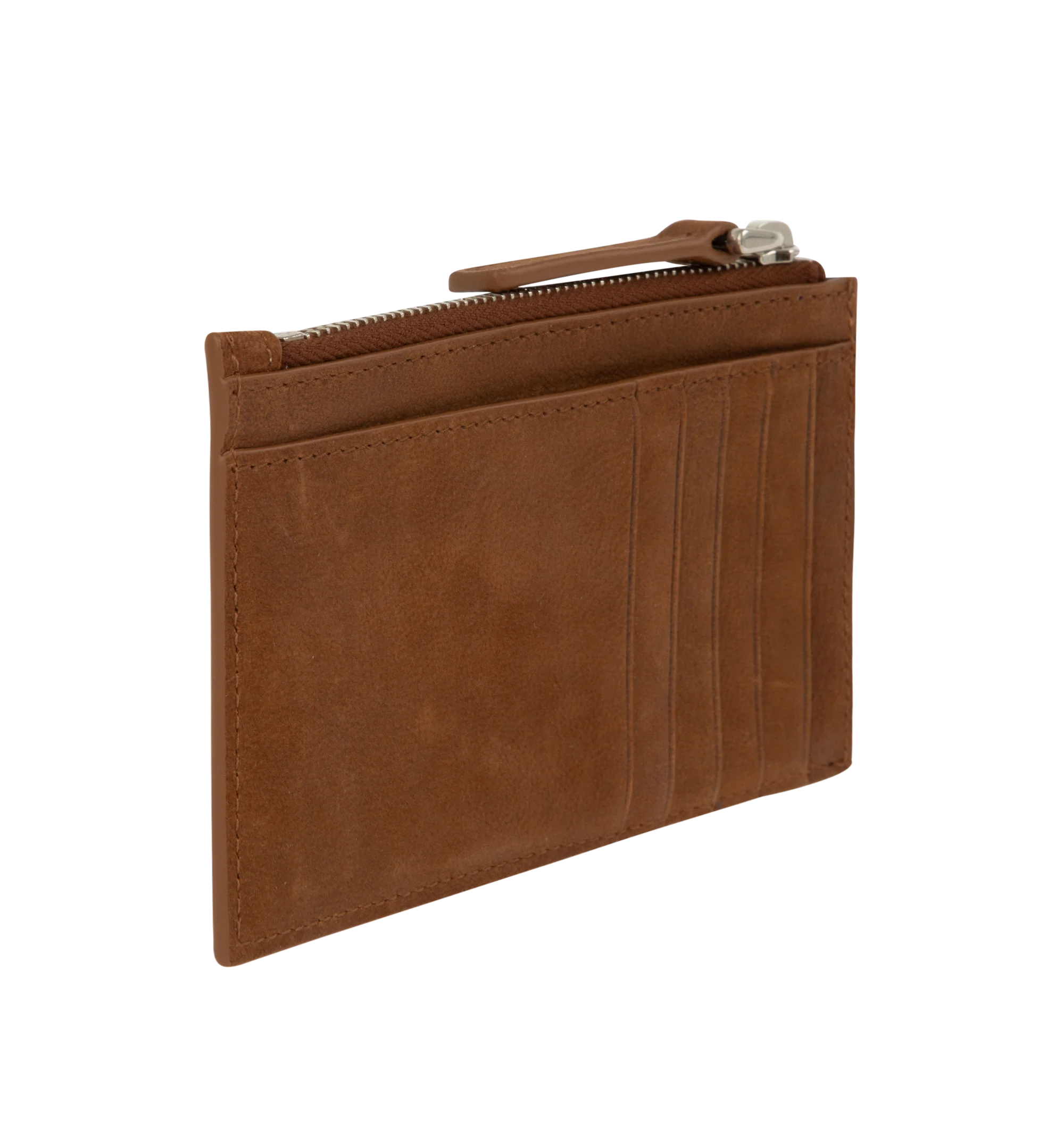 Image 2 of 3 - BROWN - Balenciaga Long Coin Card Holder is crafted from vintage goatskin leather. Features a zip coin pouch, receipt compartment, five card slots, aged-silver hardware, and debossed Balenciaga Paris logo with silver foil at the front. Main Material: 100% Goatskin Leather. Made in Italy.