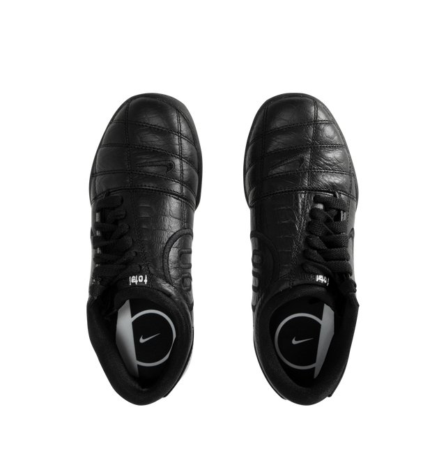 Image 5 of 5 - BLACK - NIKE Total 90 Sneaker featuring authentic soccer style, leather and textiles construction, asymmetrical lacing, flat rubber sole, Total 90 logos on each side and rubber outsole.