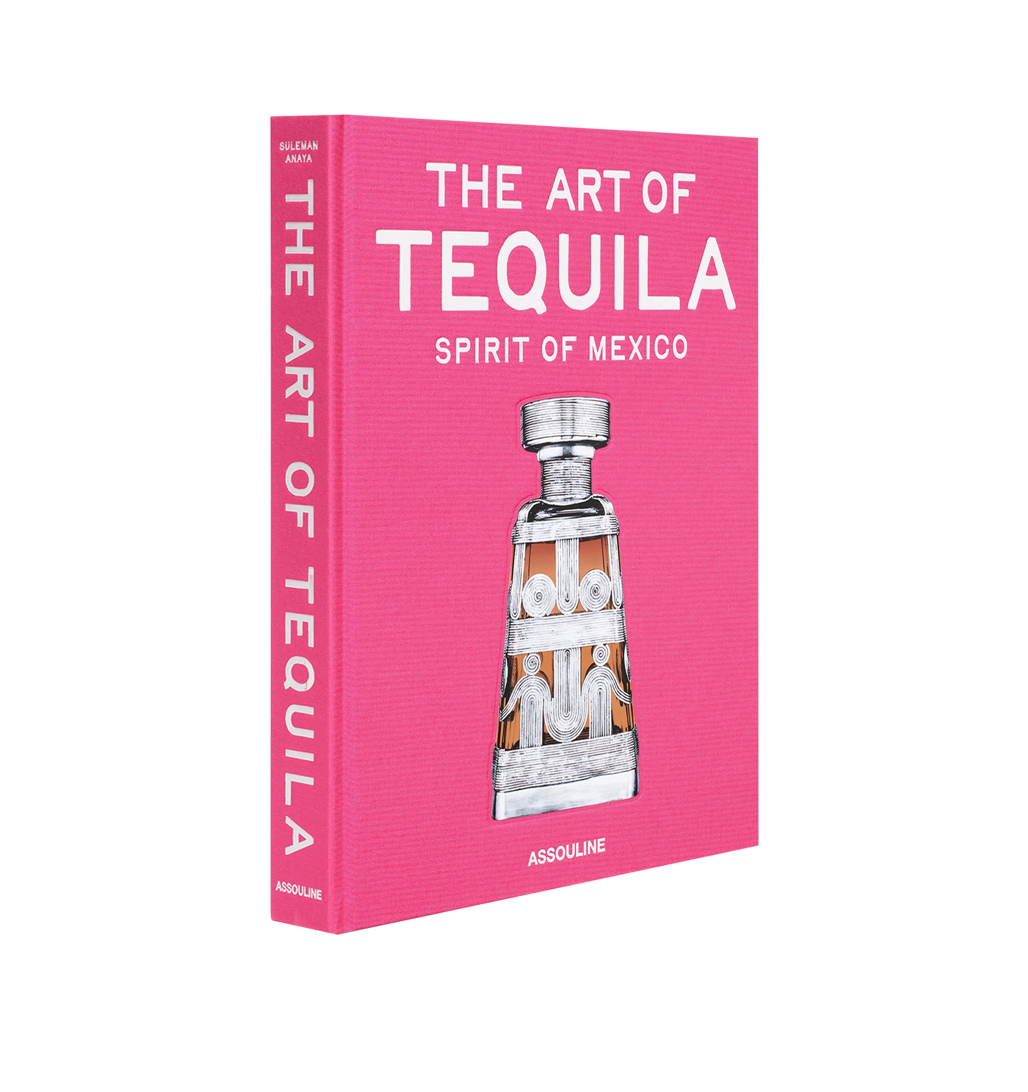 Image 1 of 5 - PINK - Assouline The Art of Tequila: Spirit of Mexico is a luxury coffee table book that explores the rich heritage, craftsmanship, and cultural significance of tequila through captivating photography and engaging storytelling. This designer hardcover book celebrates Mexico's iconic spirit, highlighting its history, artisanal production, and enduring influence on gastronomy, travel, and contemporary culture. Hardcover. Publisher: Assouline. W 12.6 x L 9.8 x D 1.5 in