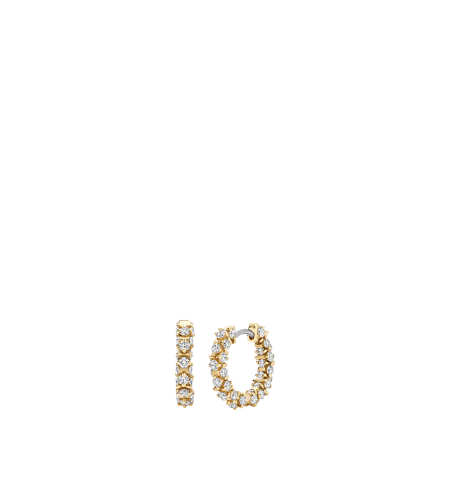 Image 1 of 2 - GOLD - OX Exo Hoops featuring natural diamonds flanked on all four sides and 18K yellow gold. Measurements: 15 mm x 2.8mm. Total Carat Weight: 1.73 tcw. Quality: E/F-VS natural diamonds. Shape: Round Brilliant. Cheap Luxury Handbag Shop offers a range of initial pieces from this collection in-store. For personal consultation and detailed information about jewelry, please contact our dedicated stylist team at personalshopping@hirshleifers.com.This item may be restricted for online purchase to international