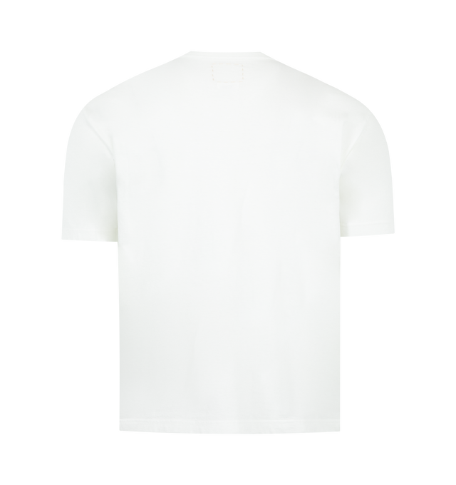 Image 2 of 2 - WHITE - VISVIM Jumbo Damaged '89 Graphic T-Shirt featuring oversized fit, carefully distressed and garment-dyed, crewneck, short sleeves, dropped shoulders and graphic print. 100% cotton. Made in Japan.