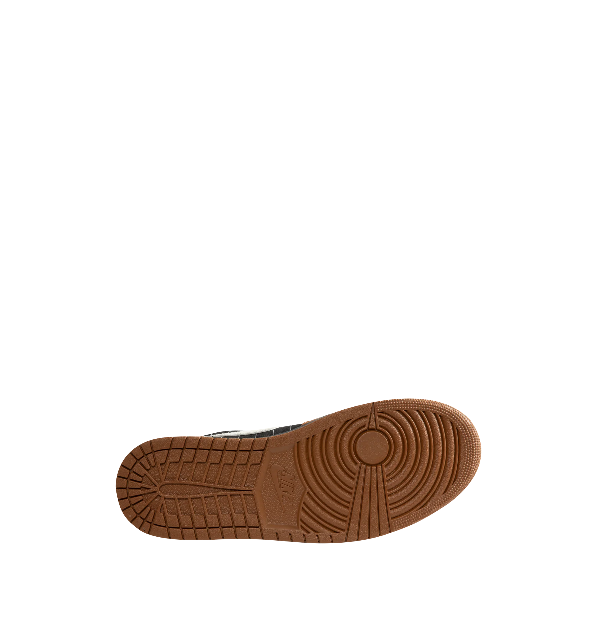 Image 4 of 5 - BROWN - Men's Air Jordan 1 Low SE Sneakers feature a genuine leather and suede upper with the iconic low-top silhouette, signature Wings branding, and a Jumpman logo for a premium take on a timeless classic. These lifestyle sneakers combine encapsulated Air-Sole cushioning with a durable rubber outsole for lightweight comfort, lasting support, and reliable everyday traction. Main Material: Genuine Leather and Suede. Midsole: Encapsulated Air-Sole Unit. Sole: Rubber. 