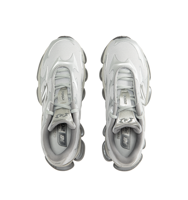 Image 5 of 5 - GREY - NEW BALANCE 2000 Sneaker featuring mesh upper with printed overlay patterns, full-length ABZORB sole unit combines ABZORB cushioning and ABZORB SBS pods, segmented sole unit with a Stability Web shank, printed N branding and sculpted midsole details.