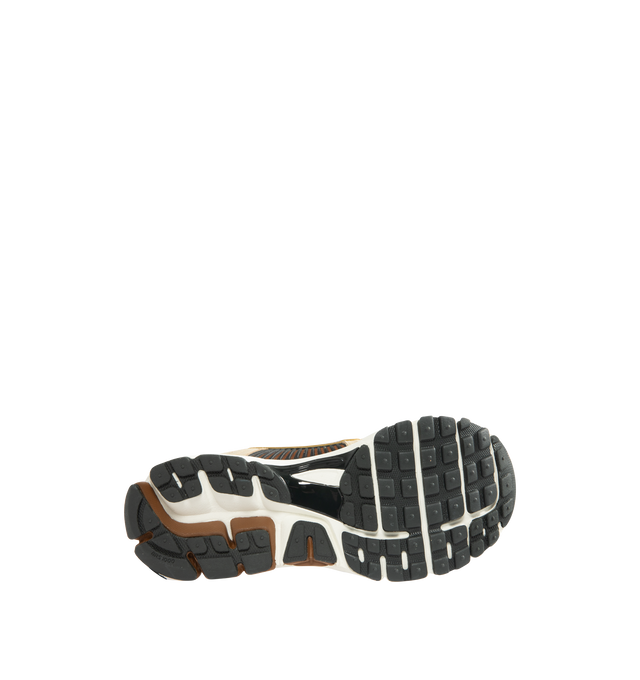 Image 4 of 5 - BROWN - NIKE Zoom Vomero 5 Sneaker featuring upper mixes real and synthetic leather, mesh panels and ventilation ports on the heel, Zoom Air cushioning, plastic caging on the side, rubber outsole and reflective details. 