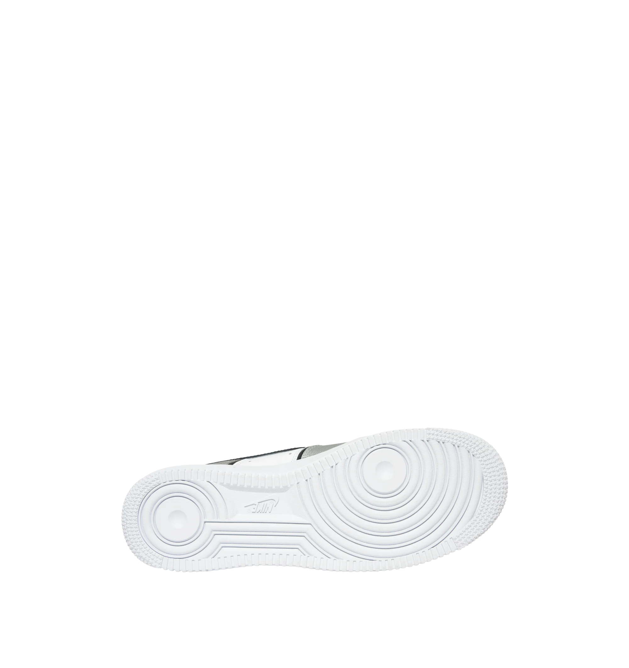 Image 4 of 5 - SILVER - Nike Men's Air Force 1 '07 LV8 sneaker features a padded collar, leather and textile upper, textile lining and rubber sole.