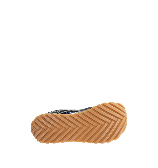 Image 4 of 5 - SILVER - BOTTEGA VENETA Sneakers featuring mechanical textile upper, rubber sole, lace-up front, padded collar and tongue with Bottega Venneta logo detail at tongue. Made in Italy.