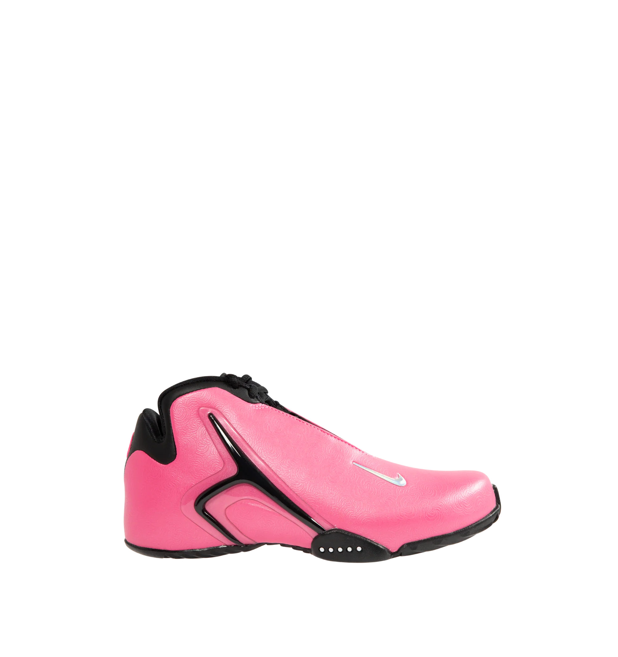Image 1 of 5 - PINK - Nike Womens Air Zoom Hyperflight Sneakers feature a synthetic leather upper. Designed with a high-collar silhouette, lace-up closure, responsive Air Zoom cushioning, plush foam midsole, and durable rubber outsole. Upper: Synthetic Leather; Cushioning: Air Zoom; Midsole: Foam; Outsole: Rubber. Imported