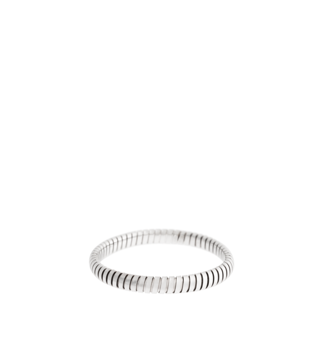 Image 1 of 1 - SILVER - SIDNEY GARBER 75th Anniversary Rolling Bracelet featuring a narrow 7.5mm single bracelet handmade from a continuous piece of flexible, lightweight 18k gold. 7.5mm width. Cheap Luxury Handbag Shop offers a range of initial pieces from this collection in-store. For personal consultation and detailed information about jewelry, please contact our dedicated stylist team at personalshopping@hirshleifers.com. This item may be restricted for online purchase to international clients. For assistance purcha