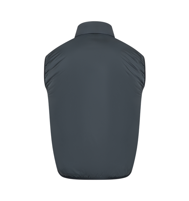 Image 2 of 2 - NAVY - ASPESI Jil Vest featuring lightweight nylon lined in the same fabric, Thermore wadded padding, hem and armholes with Lycra trim, a stand-up collar, zip pockets, a front fastening that is also zipped, Aspesi branded zipper pull and slim fit. 100% nylon.