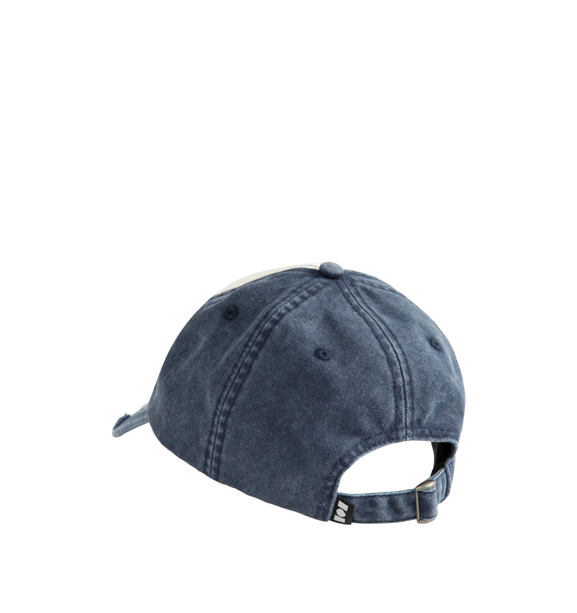 Image 2 of 2 - NAVY - Nahmias Coastal Sport 6 Panel Hat is crafted from durable cotton canvas and designed in Los Angeles, combining a classic silhouette with a lived-in vintage aesthetic. Material: Cotton Canvas