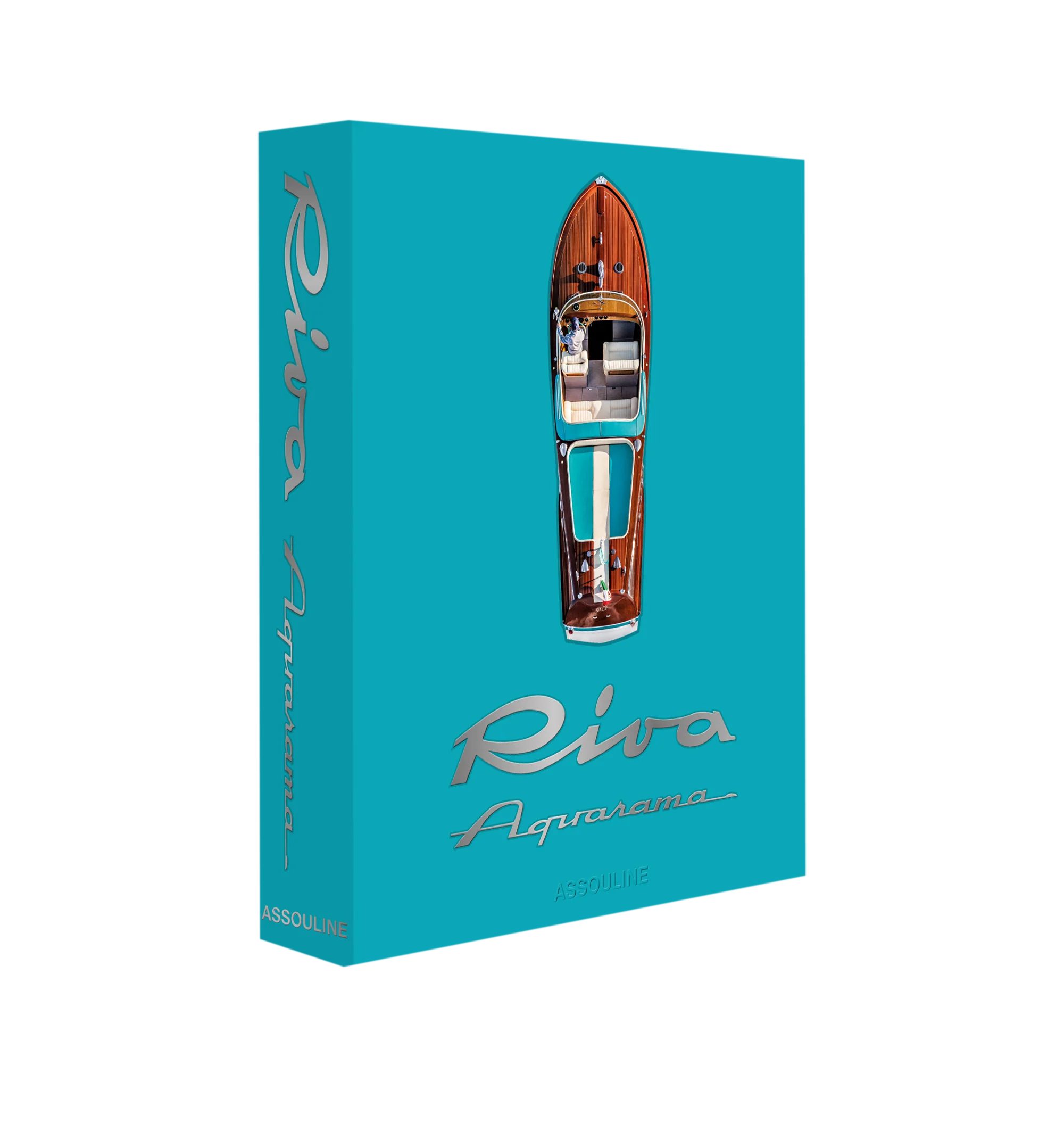 Image 1 of 6 - BLUE - Assouline Riva Aquarama is a luxury coffee table book that celebrates the timeless elegance, engineering, and enduring legacy of Carlo Riva's iconic wooden speedboat through captivating photography and engaging storytelling. Written by Michael Verdon, this handcrafted Ultimate Collection volume commemorates the 60th anniversary of the legendary Aquarama, exploring its unmistakable Italian design, celebrated craftsmanship, and status as one of the world's most coveted luxury boats. Pres