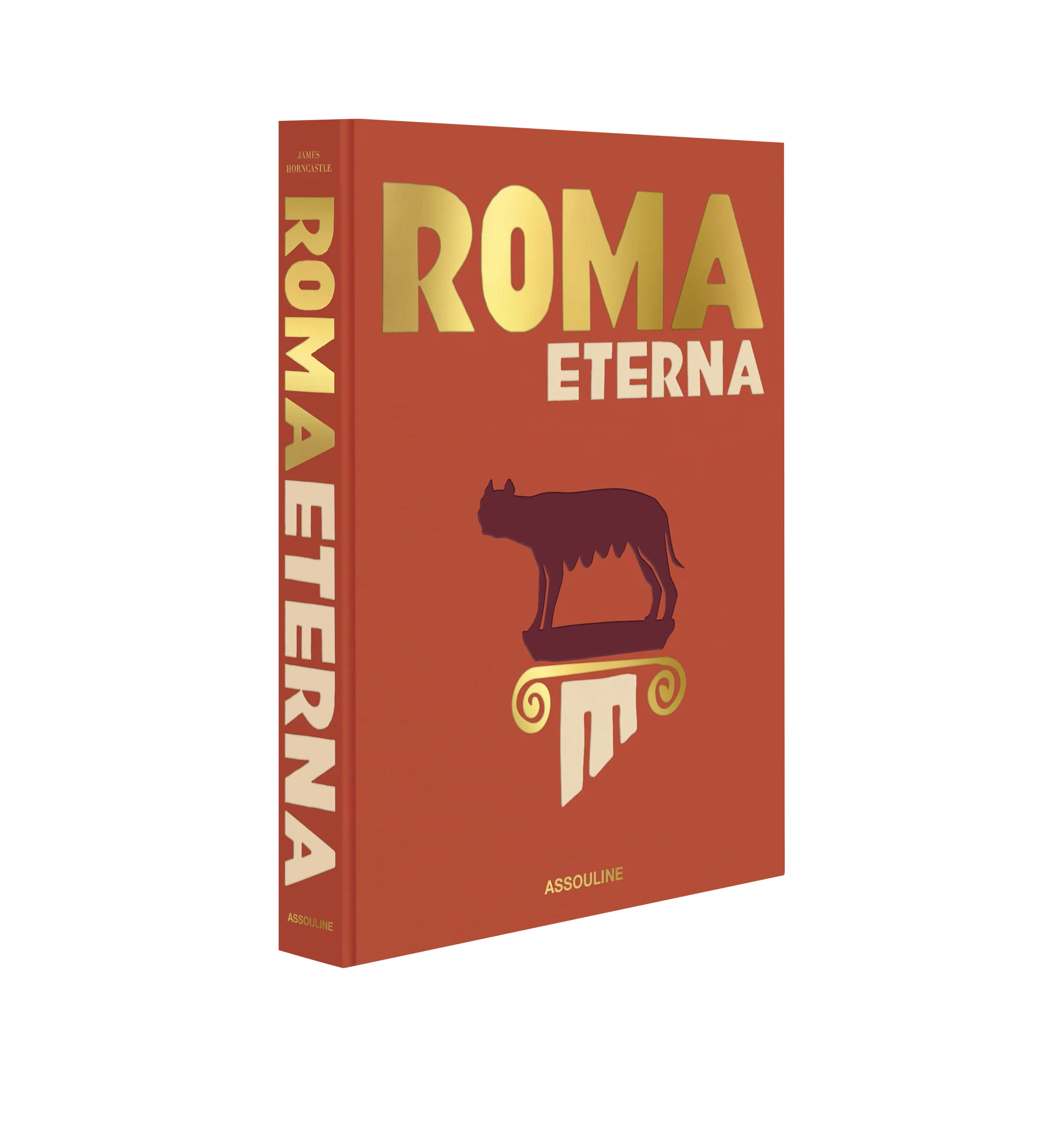 Image 1 of 4 - ORANGE - Assouline Roma Eterna is a luxury coffee table book that celebrates the timeless grandeur, rich history, and vibrant contemporary culture of Rome through captivating photography and engaging storytelling. Written by James Horncastle with a foreword by Cesare Cunaccia, this designer linen hardcover book explores the Eternal City's iconic landmarks, celebrated cuisine, fashion, art, and hidden neighborhoods, offering an immersive portrait of one of the world's most enduring cultural ca