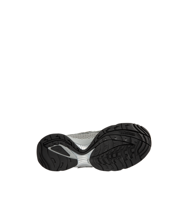Image 4 of 5 - GREY - NEW BALANCE RC56 Sneaker featuring perforated leather and nylon mesh upper, synthetic and leather overlays, low-profile design, FuelCell foam, PU foam footbed insert, N-lock lacing system, tread outsole pattern and 3D welded printed eyelets.