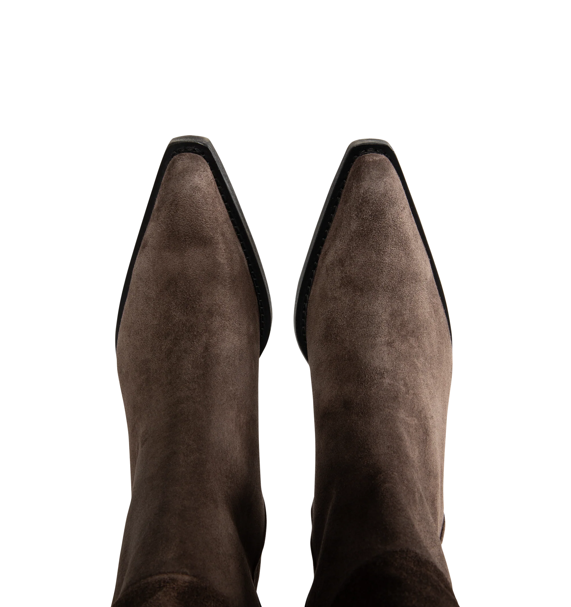 Image 4 of 4 - BROWN - Khaite Clive boot inspired by well-worn Western classics. Featuring stitched welt, 1" stacked leather heel, snip-toe silhouette with deliberately tilted shaft in hand-worked, vegetable-tanned calfskin brushed to a rich patina. Vintage vacchetta (100% calf leather). Made in Italy. 