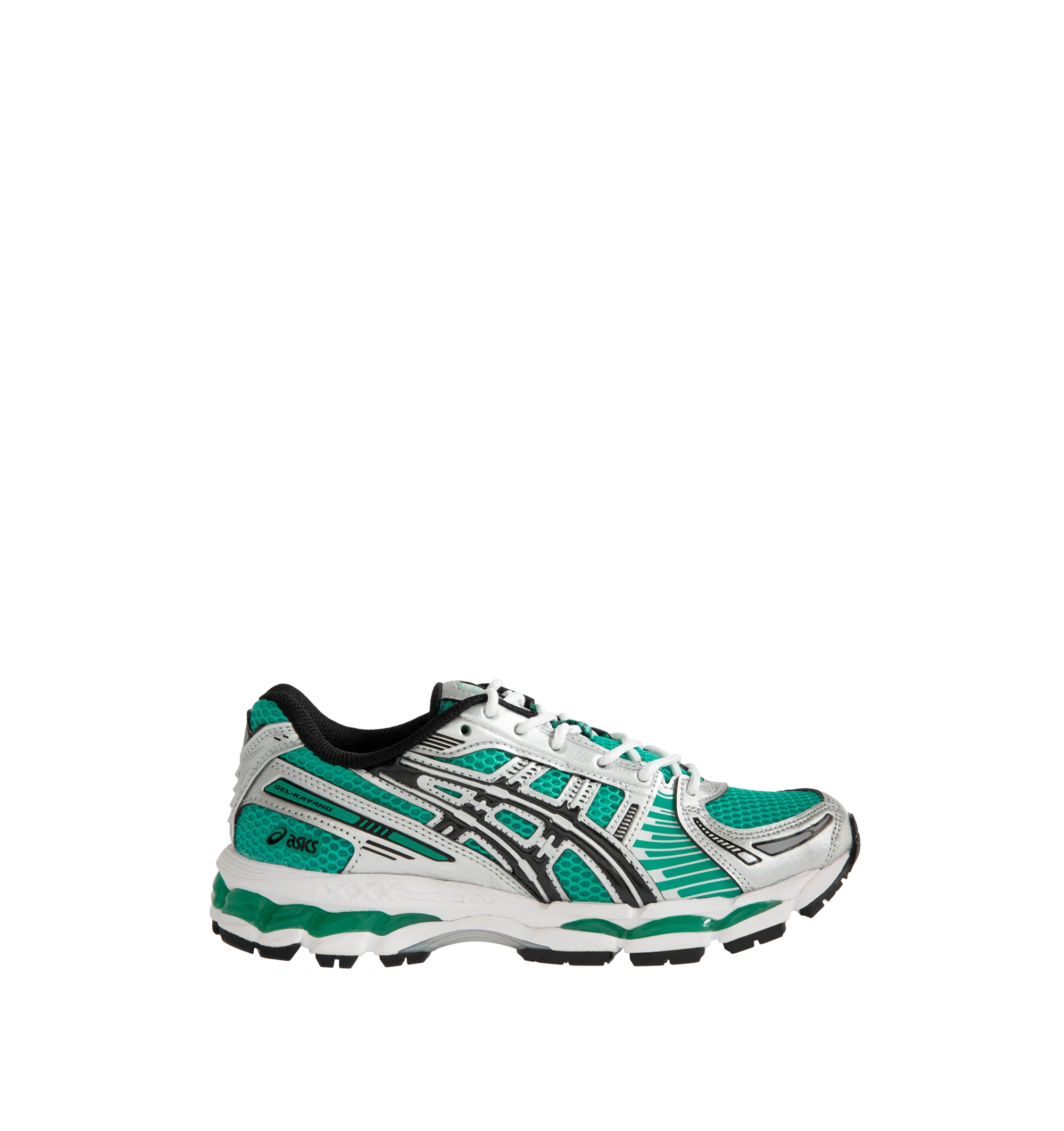Image 1 of 5 - GREEN - Asics Men's Gel-Kayano 12.1 Sneaker featuring breathable mesh underlays, GEL-NIMBUS17 tooling system, FLUIDRIDE technology, rearfoot and forefoot GEL technology and dope dyed recycled sockliner mesh. Imported from Vietnam.