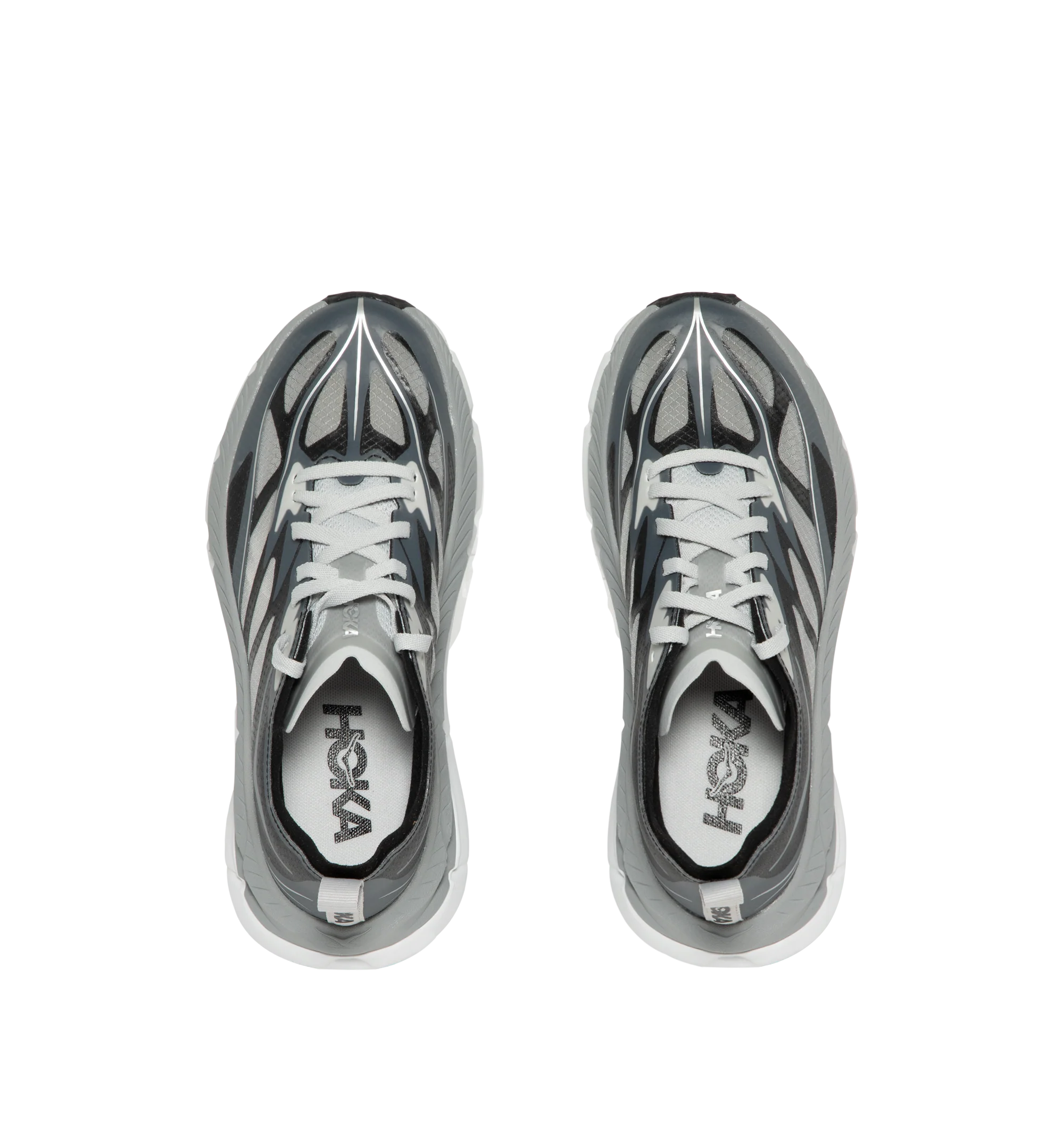 Image 5 of 5 - GREY - Hoka Men's U Mafate Speed 4 Lite Sneaker featuring ripstop and rubber upper with vibram sole, lace-up front, flat tongue design and padded collar. Imported from Vietnam. 