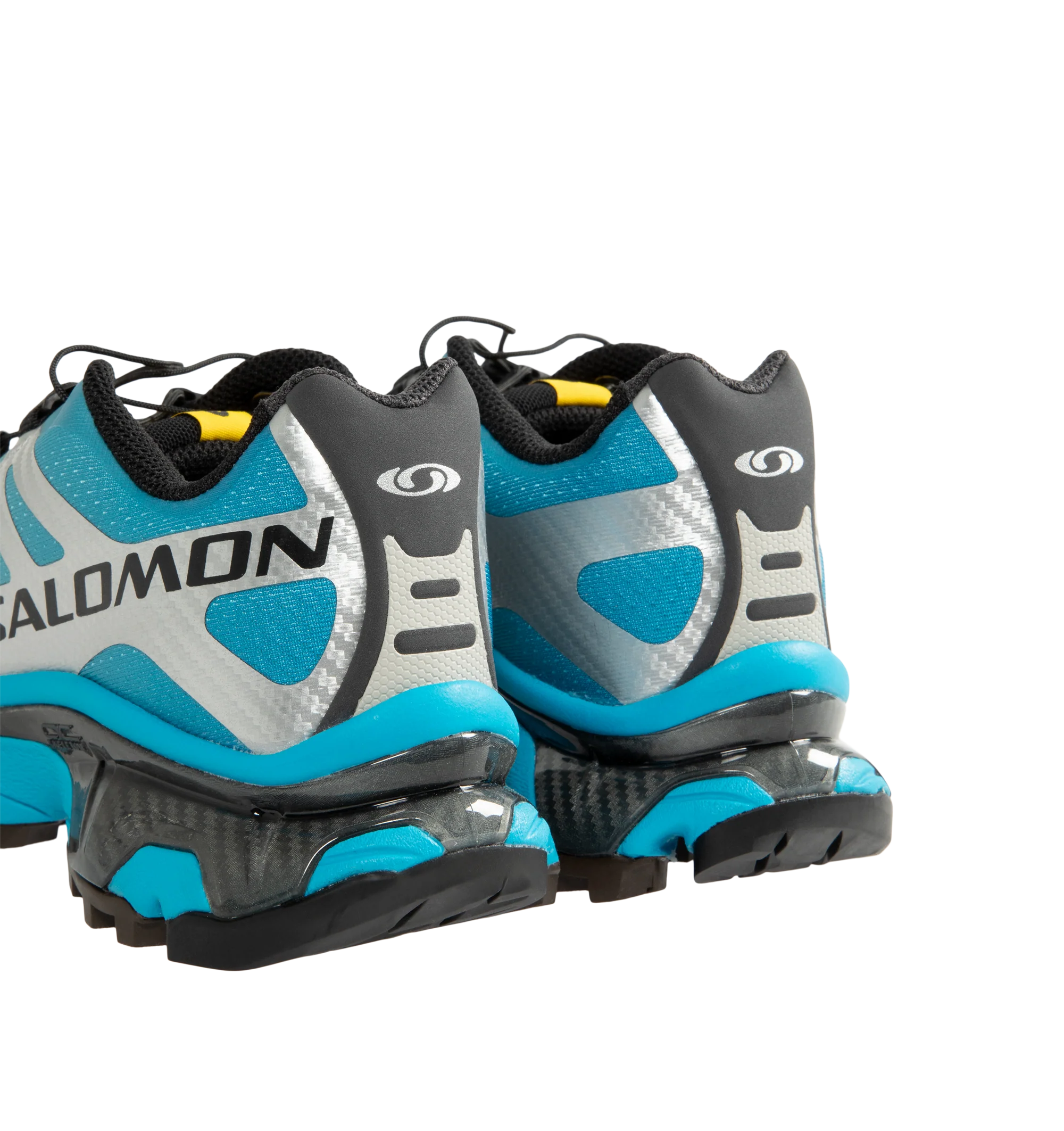 Image 3 of 5 - BLUE - Salomon Men's XT-4 OG Sneakers are crafted with a lightweight textile and synthetic upper and feature the brand's Agile Chassis System, Quicklace technology, and dual-density EVA cushioning for exceptional stability and comfort. Reviving one of Salomon's iconic trail-running silhouettes, these designer sneakers combine technical performance with archival outdoor style, delivering superior support, durability, and all-terrain traction for both city streets and rugged trails. Main Materi