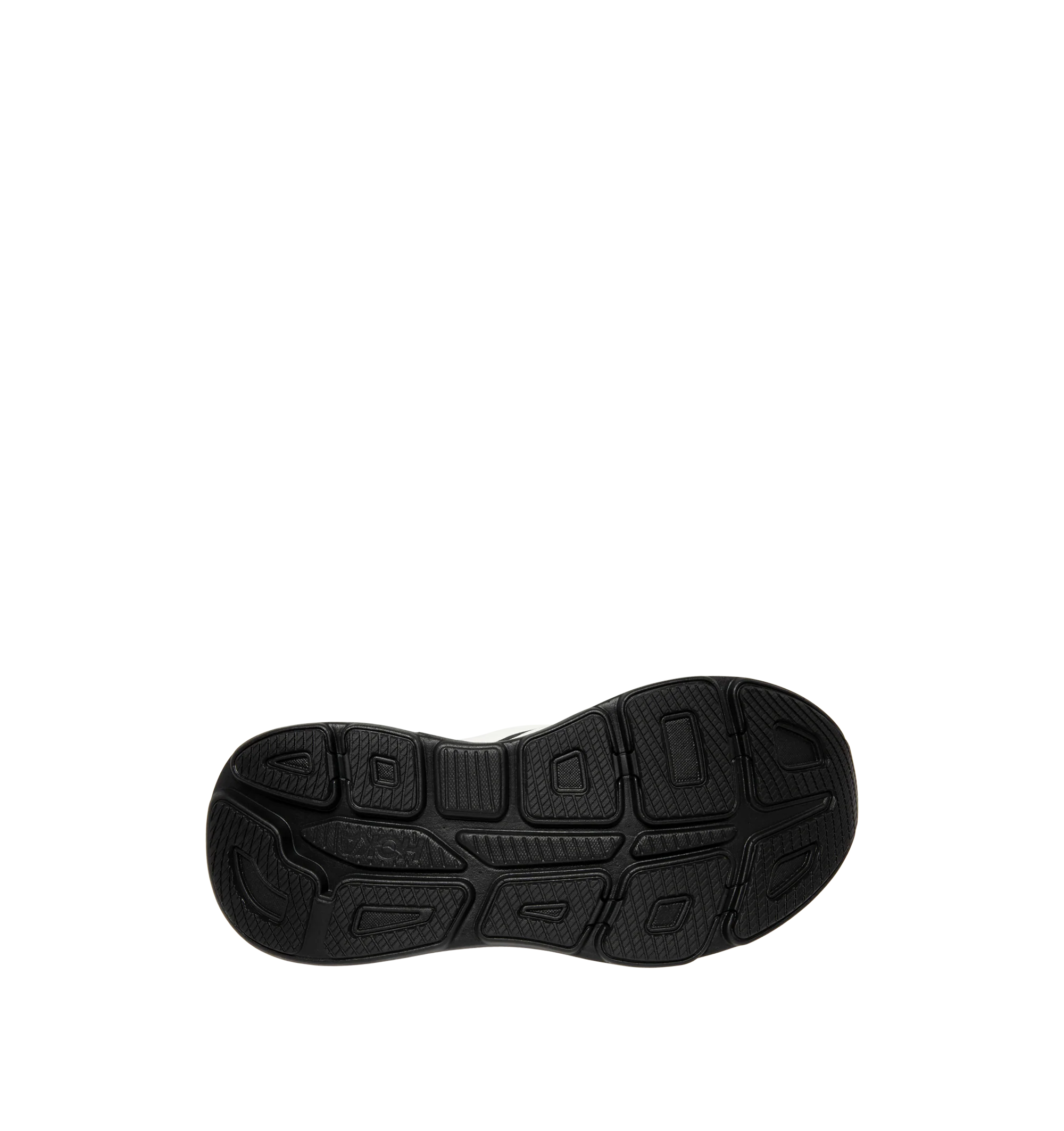Image 4 of 5 - WHITE - Hoka M Bondi 9 Sneaker featuring engineered mesh upper with rubber sole, lace-up front, foamed EVA midsole and increased stack height for maximum cushioning, zonal breathability, reflective detailing and cushioned tongue and collar.