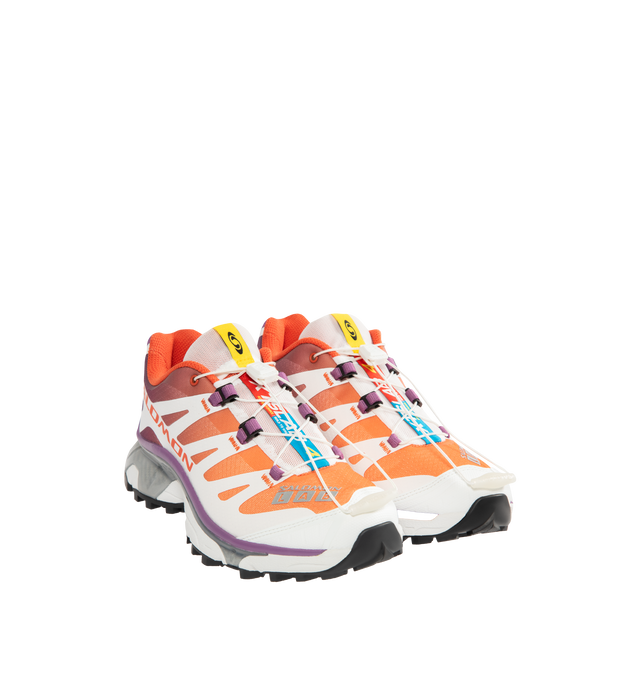Image 2 of 5 - MULTI - SALOMON XT-4 OG Sneaker featuring mesh and leather upper with Contragrip sole, signature Quicklace lacing system, cushioned Ortholite footbed and padded tongue and collar.