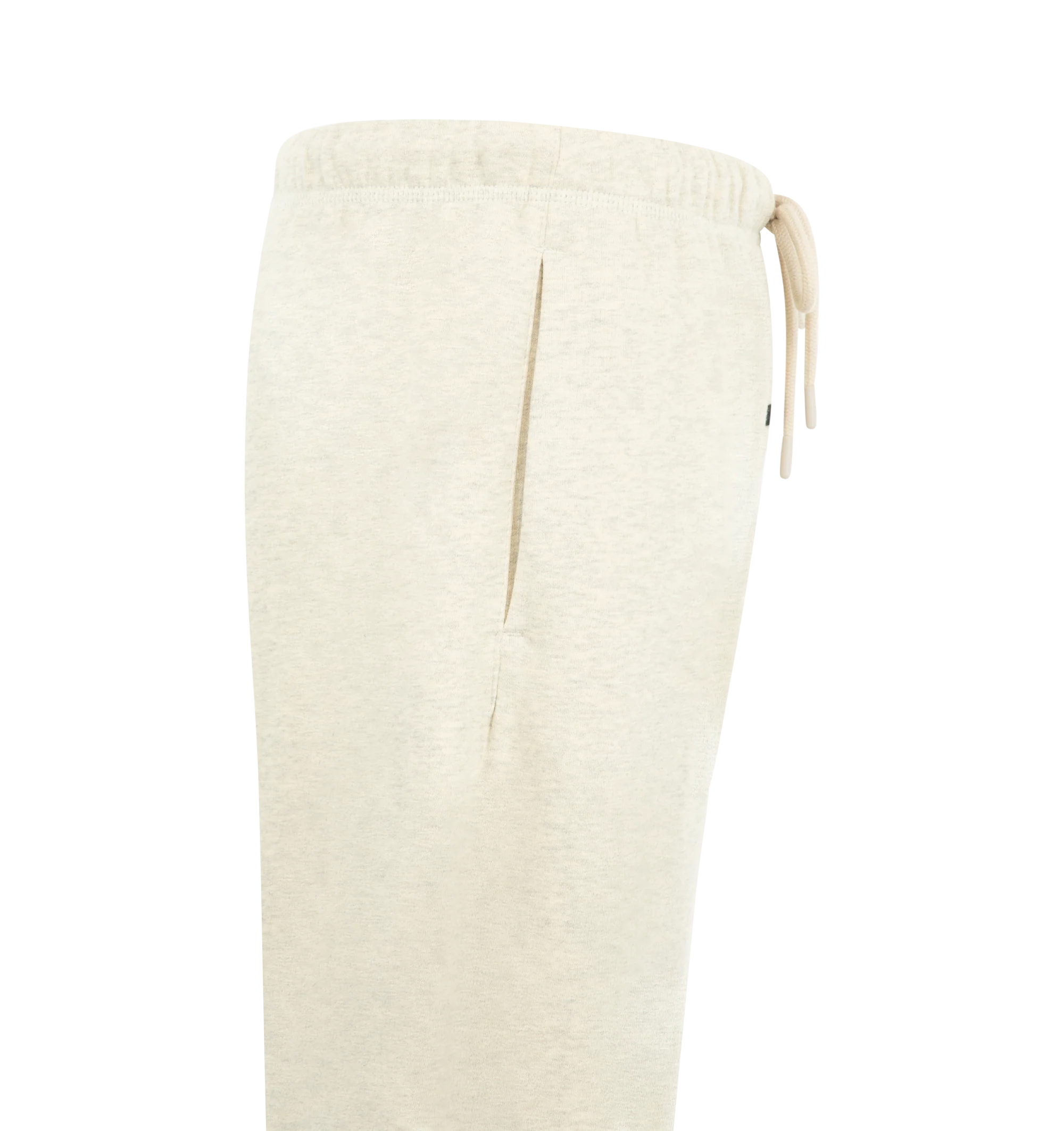 Image 3 of 3 - NEUTRAL - Fear of God Essentials Mens Flare Sweatpants are crafted from heavyweight 390 GSM cotton fleece. Feature a relaxed flared-leg fit, elasticized waistband with bungee drawcord, side-seam pockets, pigment-dyed finish, and an Essentials signature label. Main Material: 100% Cotton.