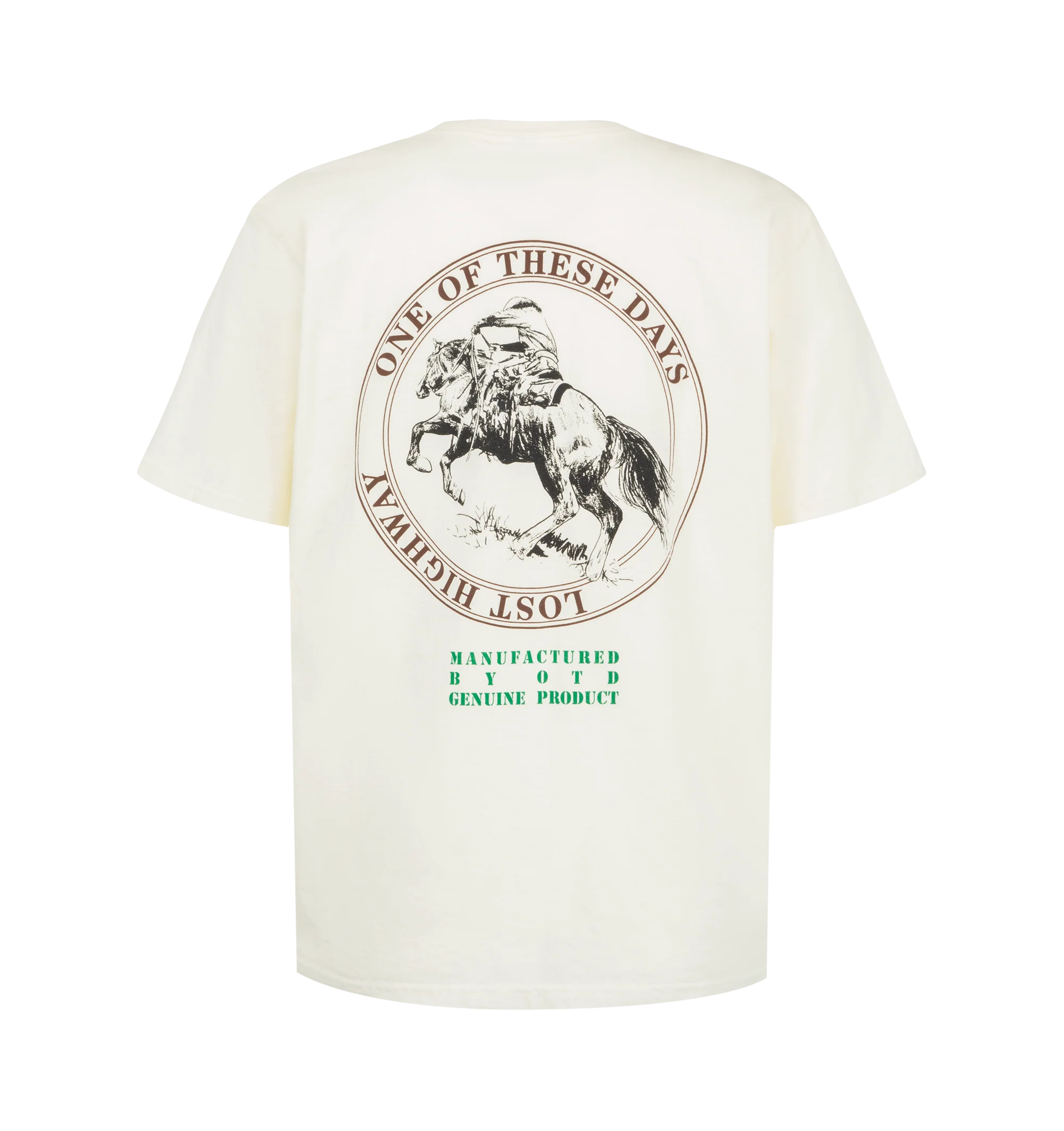 Image 2 of 2 - CREAM - One Of These Days Men's Milling Co T-Shirt is crafted from fabric knit in the USA and features a premium everyday silhouette with a vintage-washed finish for a worn-in look and feel. Cut and sewn in the USA, the tee is pre-shrunk to help maintain a consistent fit from the first wear. Main Material: USA-knit fabric. Features: short-sleeve construction, vintage wash, pre-shrunk finish. Made in the USA.