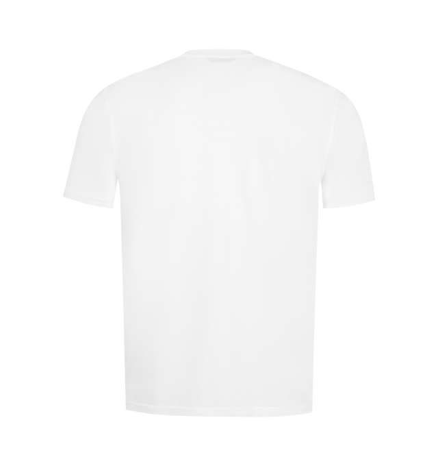 Image 2 of 2 - WHITE - TOM FORD Lyocell Cotton Crewneck T-shirt featuring rib-knit crewneck, logo embroidered at front hem and short sleeves. 67% lyocell, 33% cotton. Made in Portugal. 