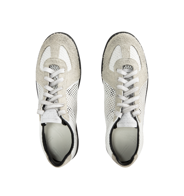 Image 5 of 5 - GREY - MAISON MARGIELA High Quality Luxury Sneaker featuring mesh panels, panelled design, cotton, lace-up fastening, round toe and rubber sole. 
