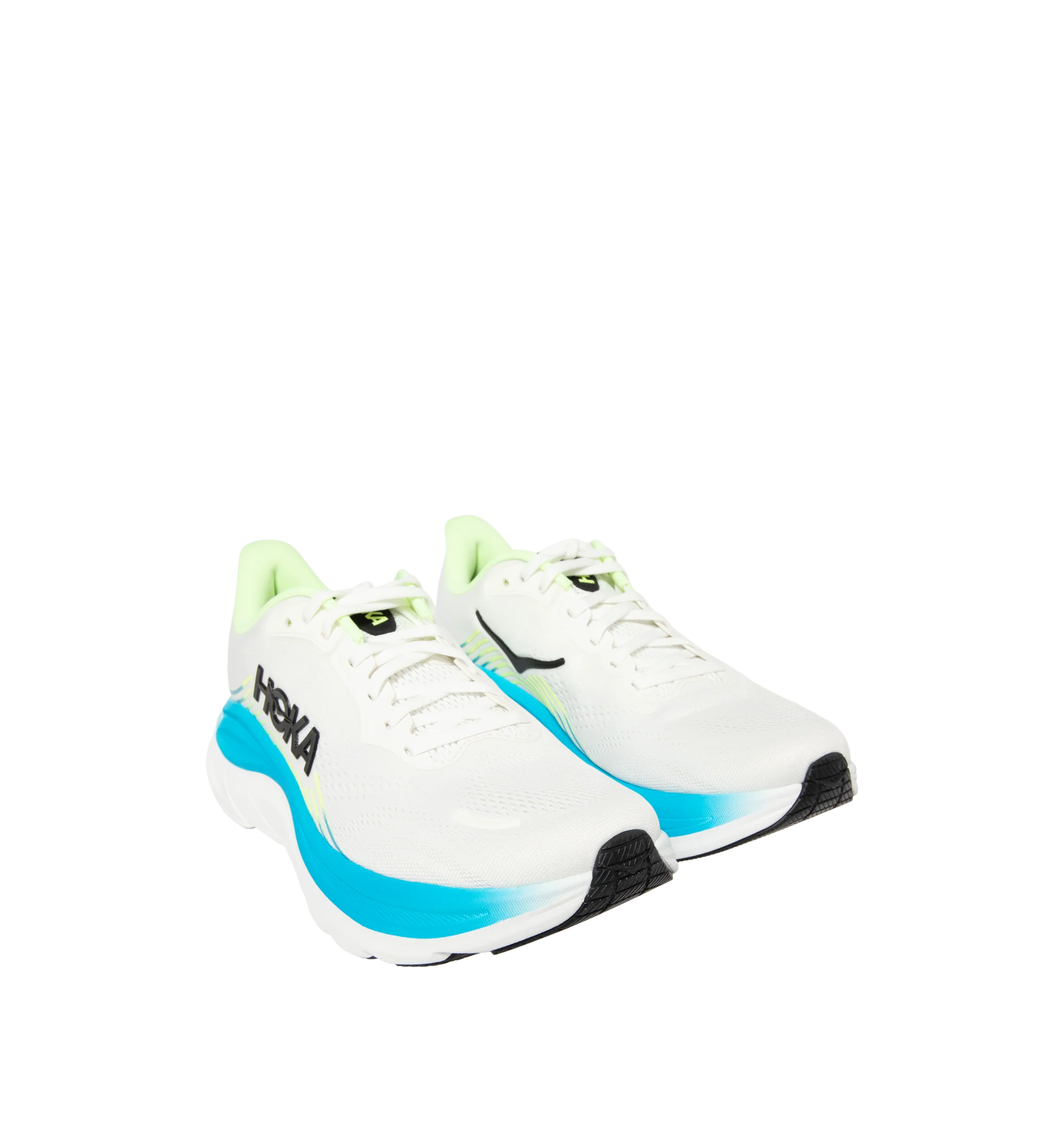 Image 2 of 5 - WHITE - Hoka Mens Clifton 11 Running Shoes feature an engineered mesh upper with reflective details and 3D-printed overlays. Designed with a CMEVA midsole, Rearfoot-Focused Active Foot Frame, MetaRocker geometry, open-cell sockliner, double-lace lock system, and Durabrasion rubber outsole for lightweight cushioning, stability, and everyday road running. Upper: Engineered Mesh; Midsole: CMEVA; Outsole: Durabrasion Rubber. Imported. 