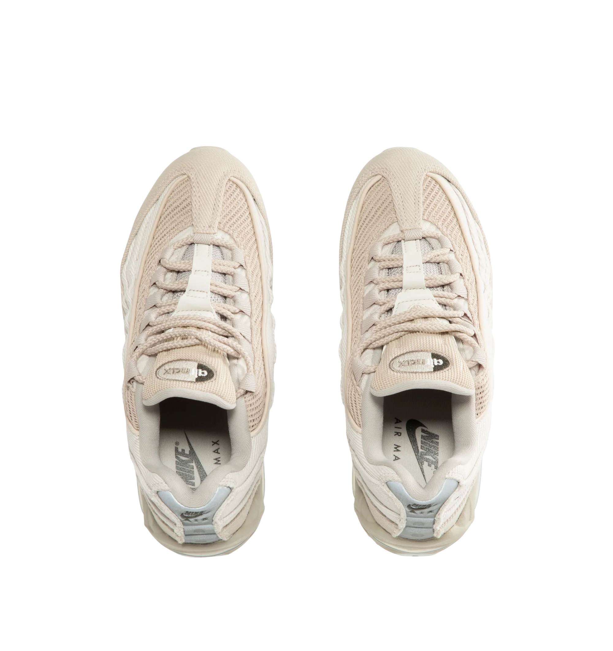 Image 5 of 5 - NEUTRAL - Nike Men's Air Max 95 Big Bubble Sneaker featuring textile and synthetic leather, visible Max Air cushioning, flex grooves in the midsole and outsole, foam midsole and rubber outsole.