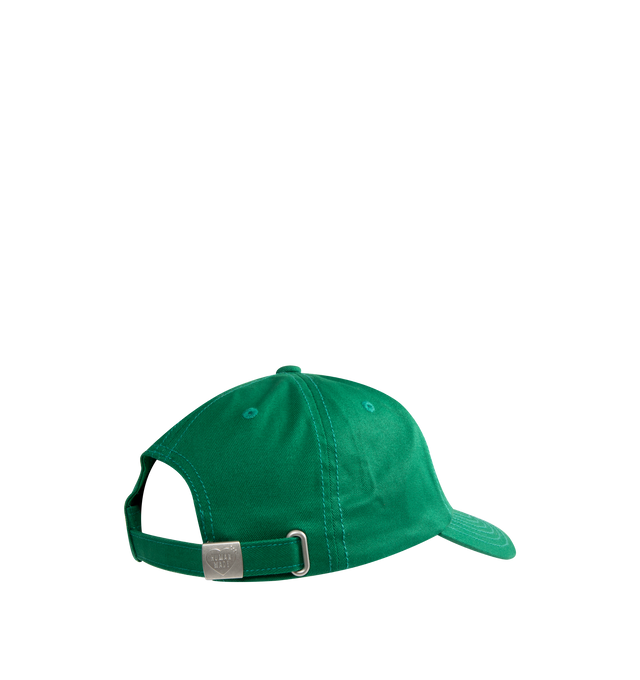 Image 3 of 3 - GREEN - HUMAN MADE 5 Panel Twill Cap featuring a classic Human Made logo on the front and an adjustable strap on the back. 100% twill fabric. Made in Japan.