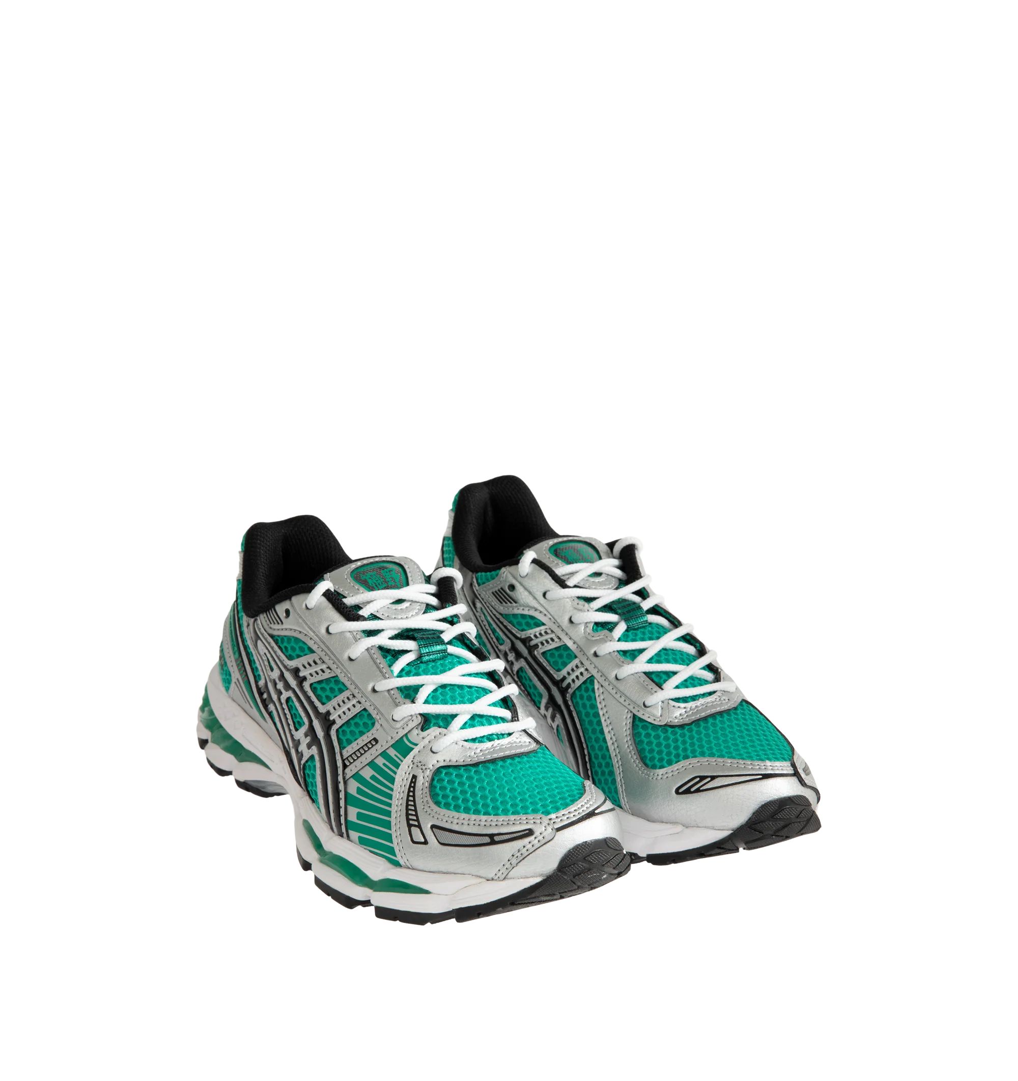 Image 2 of 5 - GREEN - Asics Men's Gel-Kayano 12.1 Sneaker featuring breathable mesh underlays, GEL-NIMBUS17 tooling system, FLUIDRIDE technology, rearfoot and forefoot GEL technology and dope dyed recycled sockliner mesh. Imported from Vietnam.