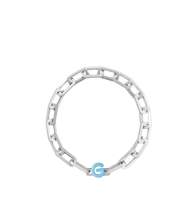 Image 7 of 8 - BLUE - Poubel by The Gstaad Guy "G" charm from the Alphabet Collection. All charms are made of .925 sterling silver, and are hand-painted using non-toxic lead-free enamel.Links sold separately. Cheap Luxury Handbag Shop offers a range of initial pieces from this collection in-store. For personal consultation and detailed information about jewelry, please contact our dedicated stylist team at personalshopping@hirshleifers.com 
