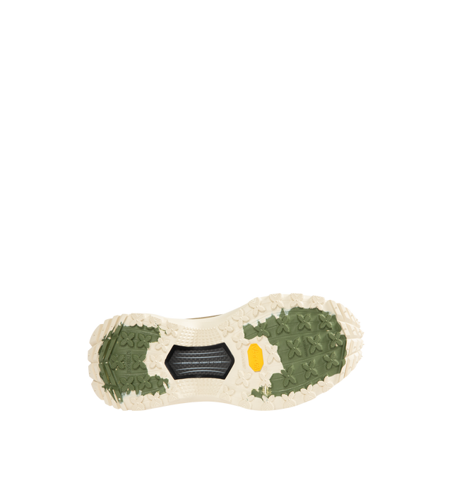 Image 4 of 5 - NEUTRAL - MONCLER Trailgrip Lite3 Sneakers featuring knit fabric, nylon fabric and textured PU upper, elastic fabric and mesh insole, lace-up, carbon sole, TPU spoiler, EVA midsole, special Vibram MEGAGRIP rubber compound tread and OrthoLite insole. 100% polyester. Lining: 100% polyamide/nylon. Sole: 100% elastodiene.