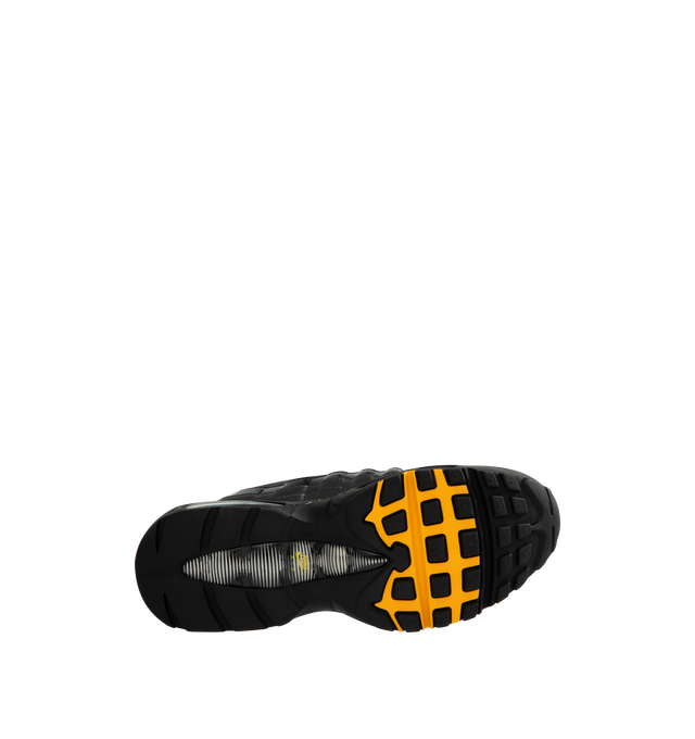 Image 4 of 5 - BLACK - NIKE Air Max 95 Big Bubble Sneaker featuring upper that mixes synthetic leather and textiles for a layered look, visible Max Air cushioning, flex grooves in the midsole and outsole, foam midsole and rubber outsole. 