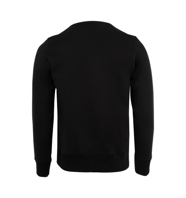 Image 2 of 2 - BLACK - MERZ B. SCHWANEN Loopwheeled Sweatshirt Heavy featuring classic fit, crew neck, ribbon paneled neck, triangle inserts under arms, woven halfmoon insert in the back and side seams. 100% cotton.  