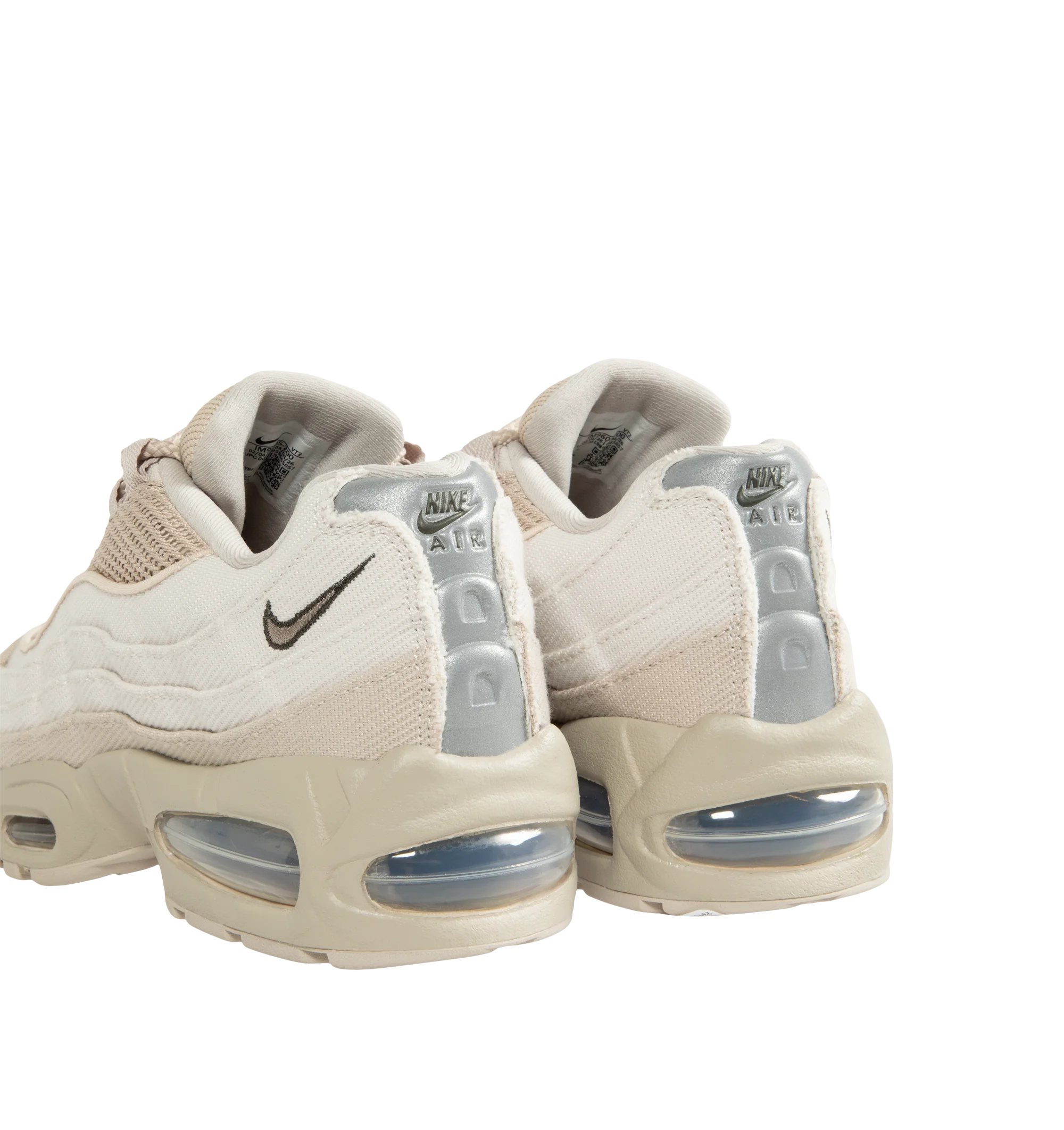 Image 3 of 5 - NEUTRAL - Nike Men's Air Max 95 Big Bubble Sneaker featuring textile and synthetic leather, visible Max Air cushioning, flex grooves in the midsole and outsole, foam midsole and rubber outsole.