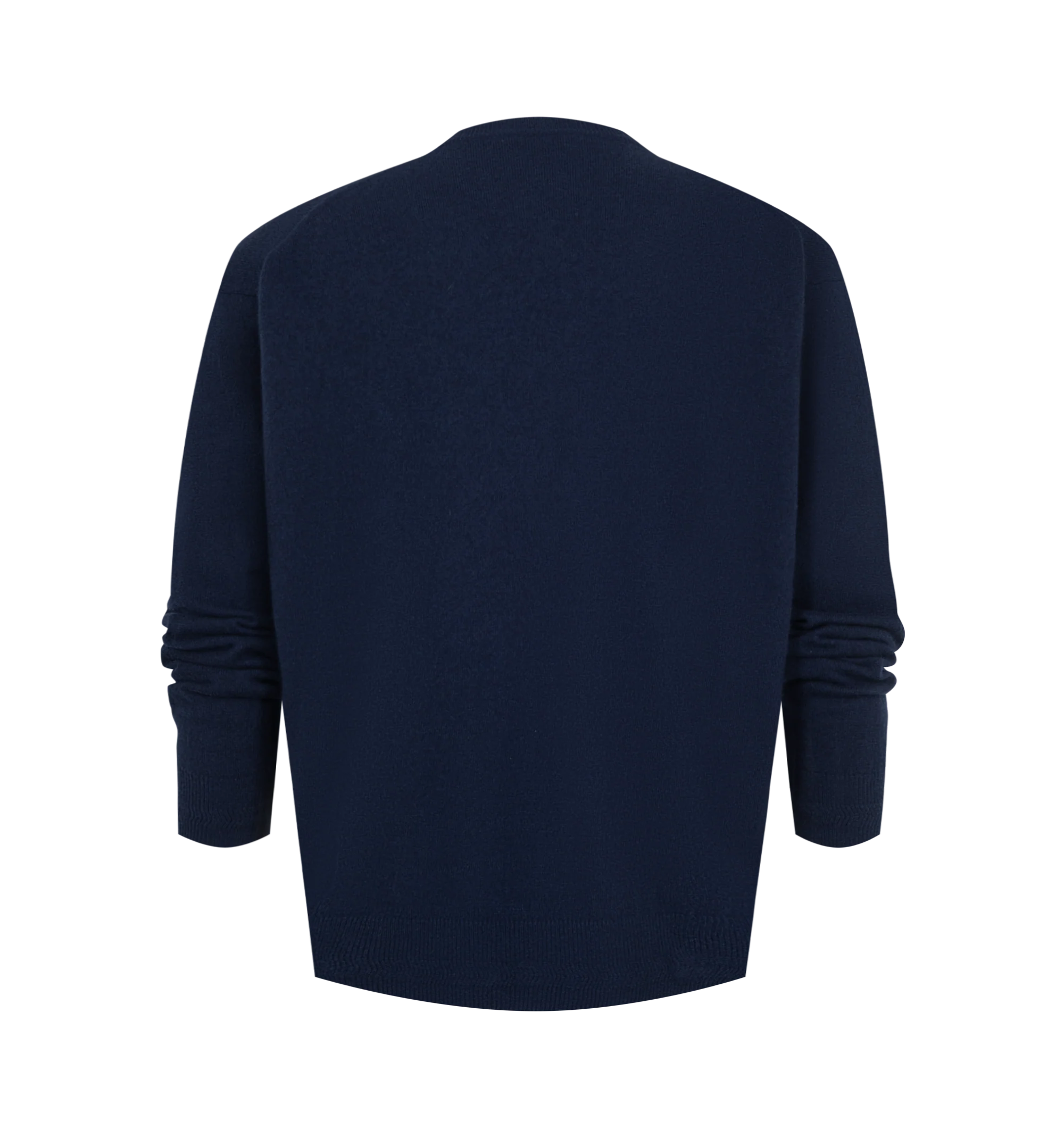 Image 2 of 2 - BLUE - Jil Sander Men's Wool Blend V-Neck Sweater is crafted from a wool-blend knit and features a regular-fit silhouette with padded shoulders. Designed with a clean V-neckline and the brand's signature minimalist aesthetic, the sweater offers a refined interpretation of classic knitwear. Main Material: Wool Blend. Made in Italy.