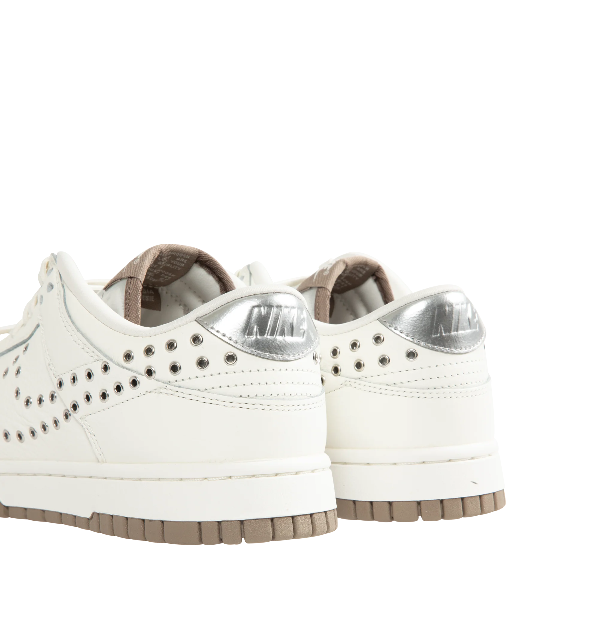 Image 3 of 5 - WHITE - Nike Dunk Low Sneaker featuring genuine leather upper, foam midsole, rubber outsole with classic pivot circles, padded collar and rubber outsole. Imported 