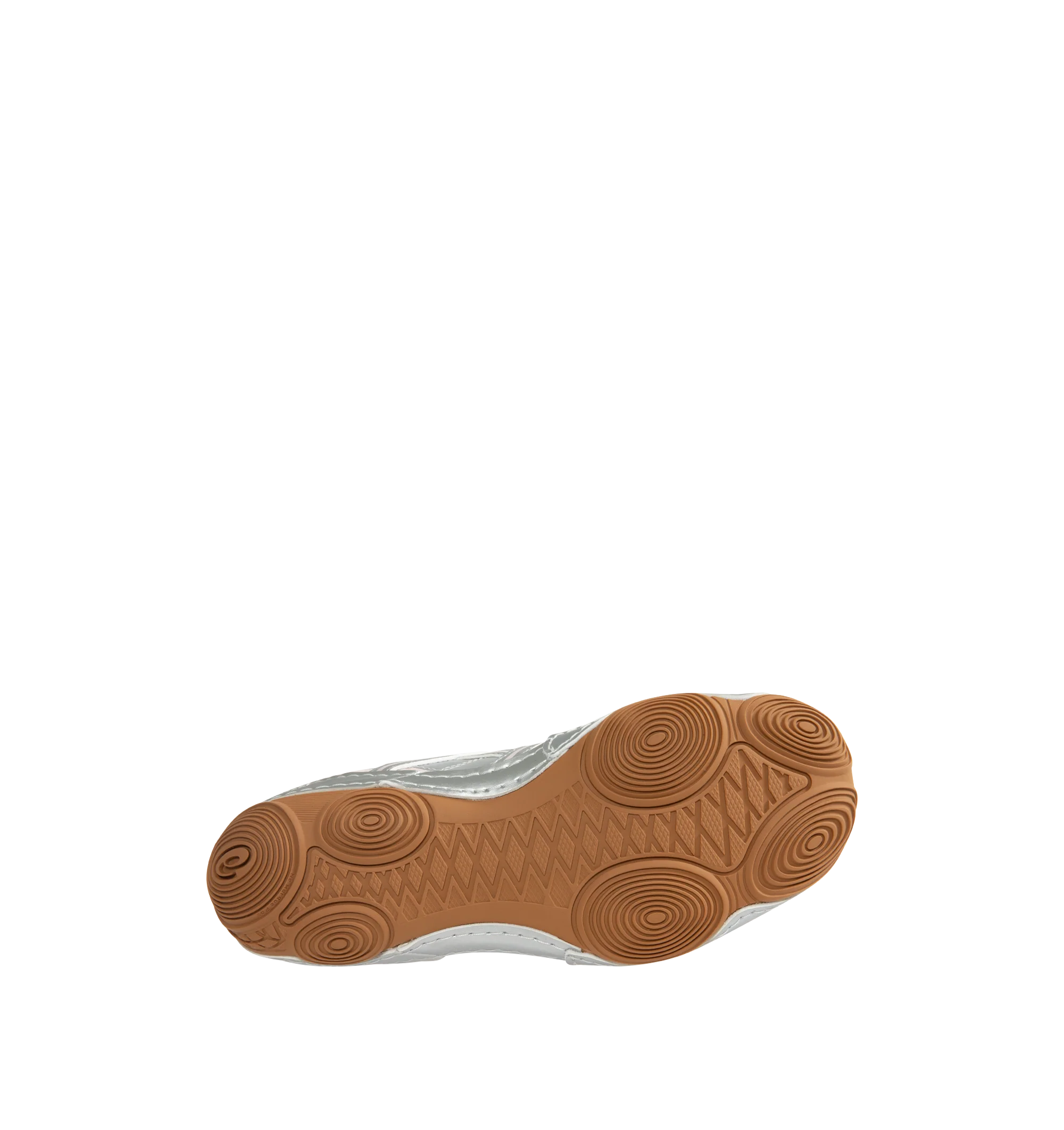 Image 4 of 5 - SILVER - ASICS Hypersync Sneaker featuring synthetic leather overlays, decorative stitching details, a low-profile, OrthoLite X-40 sockliner, OrthoLite heel cup and AHARPLUS outsole rubber. Imported from Vietnam. 