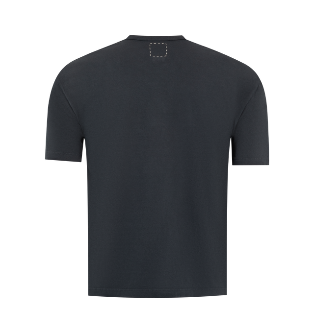 Image 2 of 2 - BLACK - VISVIM Jumbo Damaged '89 Graphic T-Shirt featuring oversized fit, carefully distressed and garment-dyed, crewneck, short sleeves, dropped shoulders and graphic print. 100% cotton. Made in Japan.