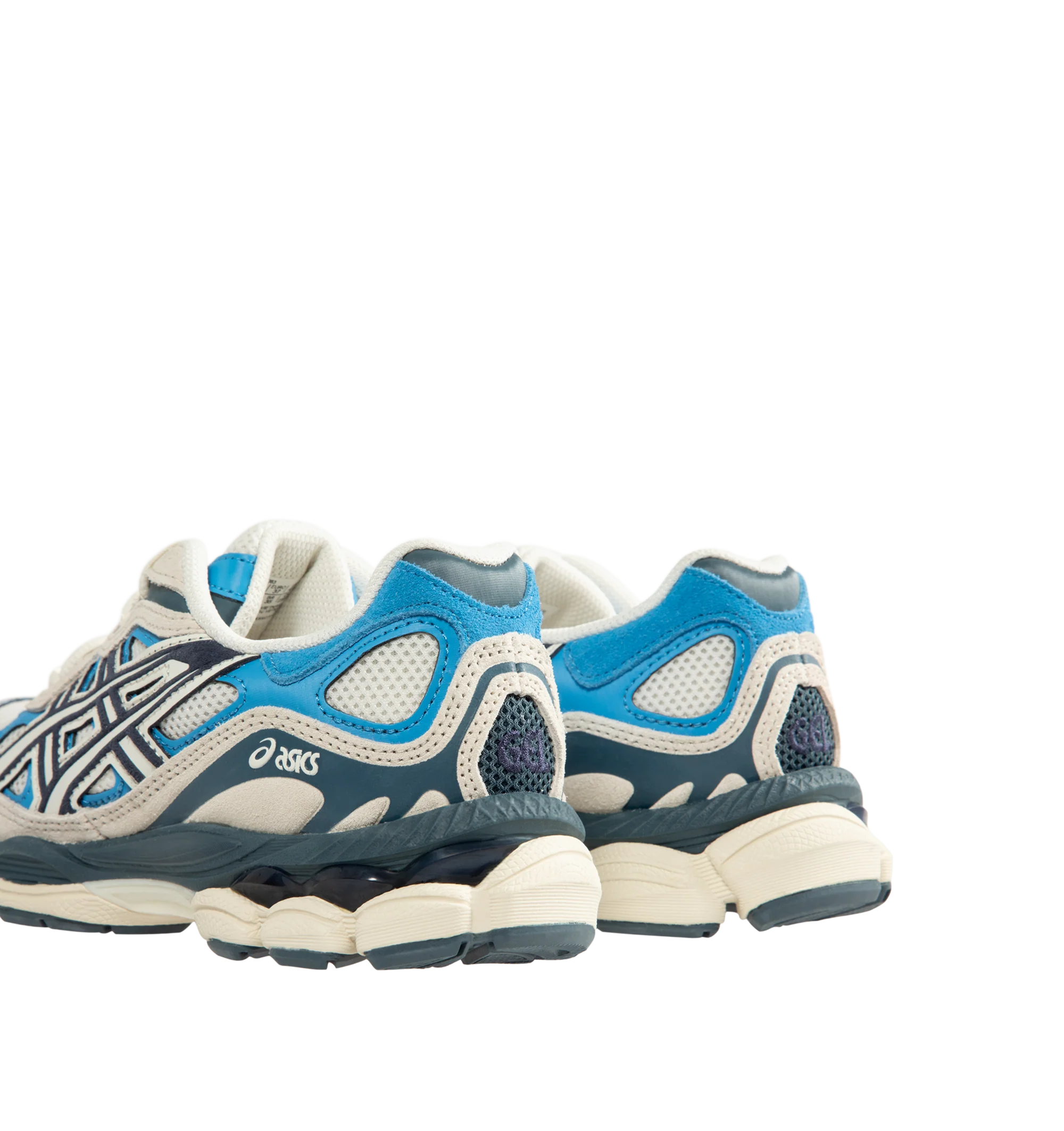 Image 3 of 5 - BLUE - Asics Men's Gel-NYC Polar Sneaker featuring lace up closure, layered upper construction, rearfoot and forefoot GEL technology, suede and synthetic and fabric upper, fabric lining and rubber sole.