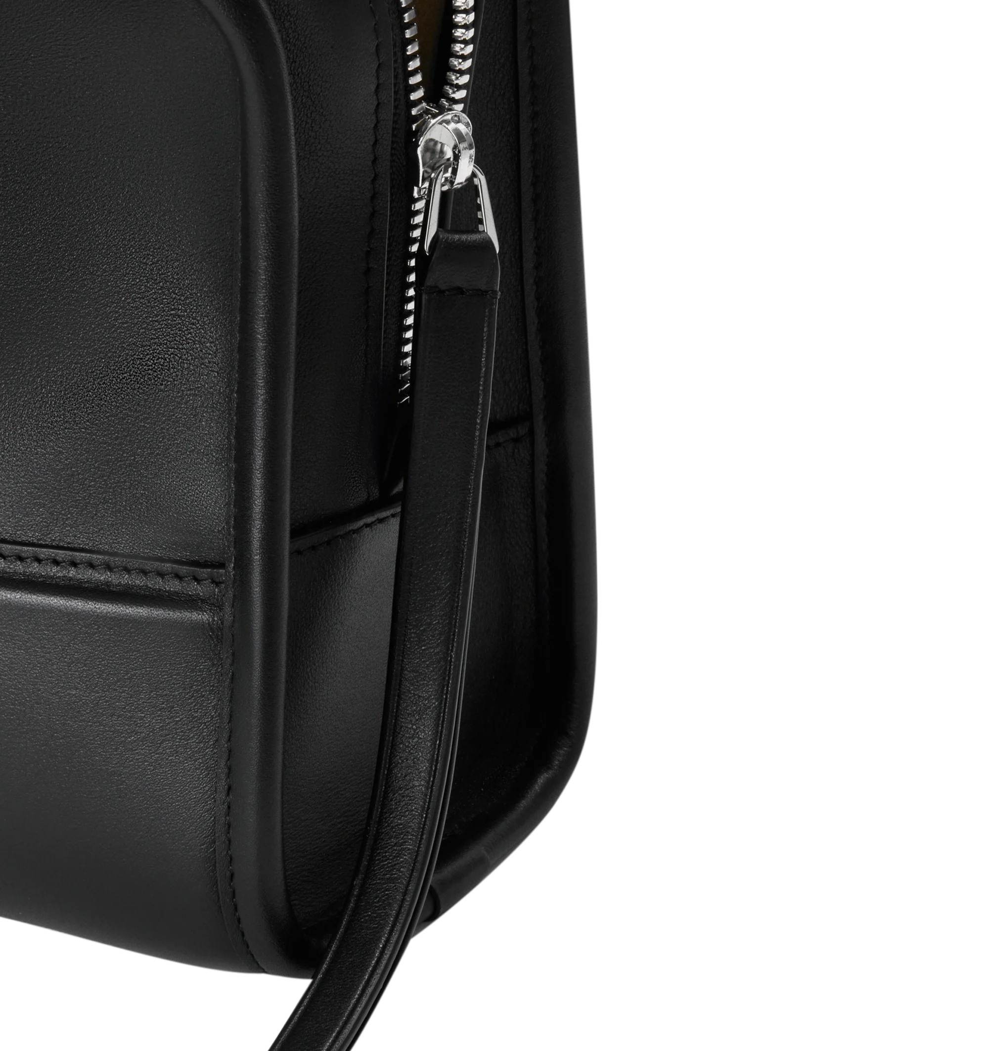 Image 13 of 16 - BLACK - Loewe Small Amazona 180 Bag in leather features a relaxed silhouette anchored by a single toron top handle, designed to be carried open, while a concealed closure secures the main compartment, three carry options: short handle, removable shoulder strap and crossbody, zip closure with two leather zip pullers, two compartments, main compartment closed with magnetic closure, internal flat pocket, left side d-ring for customization, nappa lambskin lining, and embossed double L branding. 
