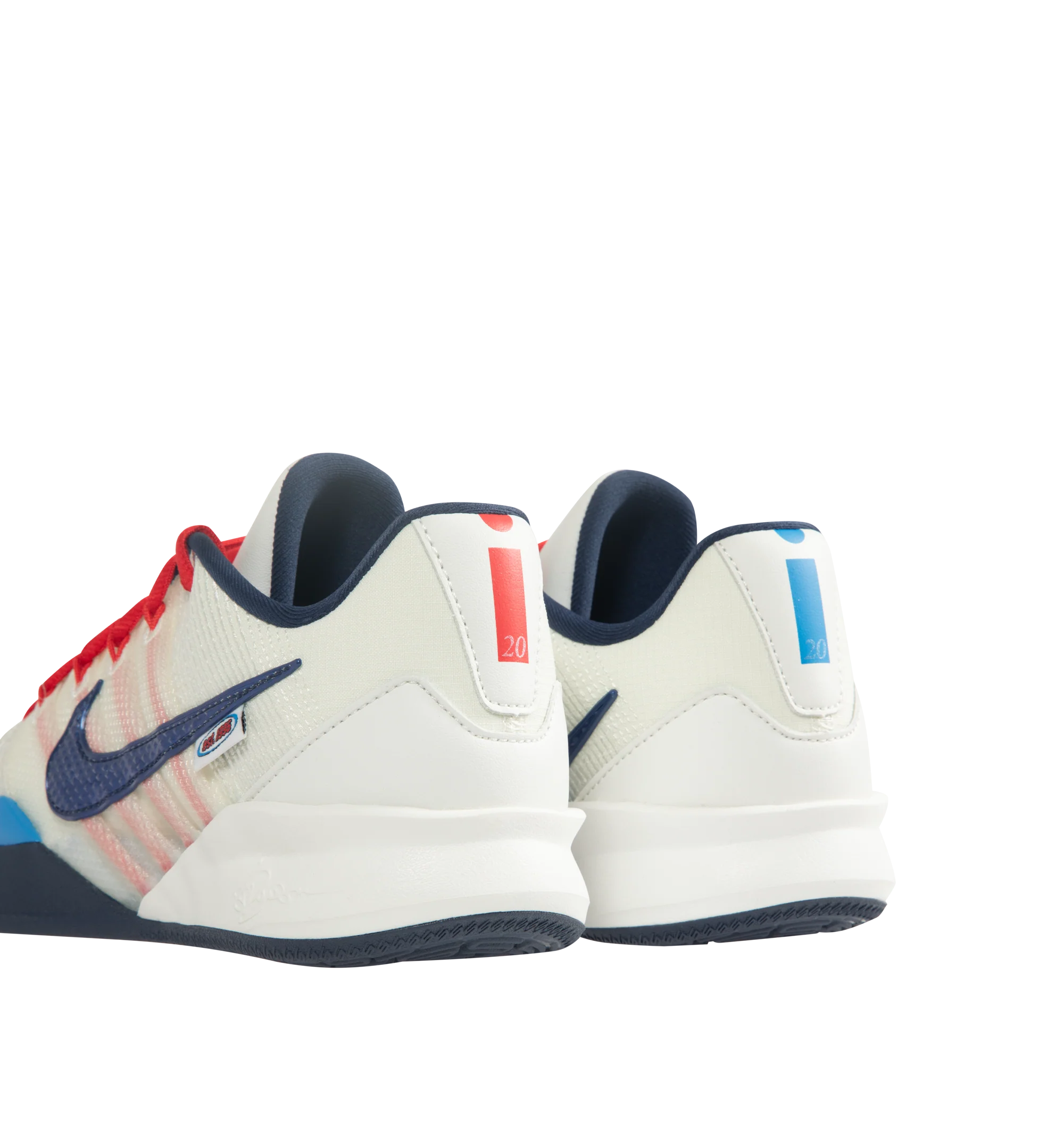 Image 3 of 5 - MULTI - Nike Womens Sabrina 3 Basketball Shoes feature a lightweight engineered upper with integrated support cables. This special design honors the WNBAs 30th anniversary, blending the leagues debut colors to salute the day ones who sparked hope in young hoopers like Sabrina. Designed with a lace-up closure, forefoot Air Zoom unit, dual-density Cushlon 3.0 foam midsole, glove-like fit, multidirectional traction pattern, and durable rubber outsole. Upper: Engineered Textile; Cushioning: Air Z