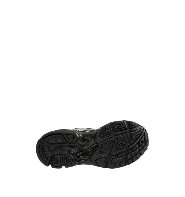 Image 4 of 5 - BLACK - Asics GEL-Kayano 14 Sportstyle Sneakers are lace-up style with rip-stop underlays, GEL cushioning, and TRUSSTIC support system. Unisex style in men's sizes. 