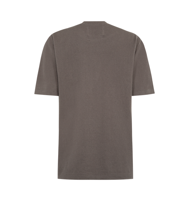 Image 2 of 2 - BROWN - EXTREME CASHMERE James Tee featuring short-sleeves, crew neck and regular fit. 70% cotton, 30% cashmere.